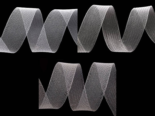 Modistická krinolína na vystuženie šiat a výrobu fascinátorov  šírka 2,5 cm