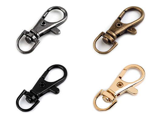 Metal Swivel Snap Hook / Carabiner, fits 10 mm strap