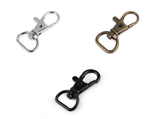 Metal Swivel Snap Hook / Carabiner, fits 12 mm strap
