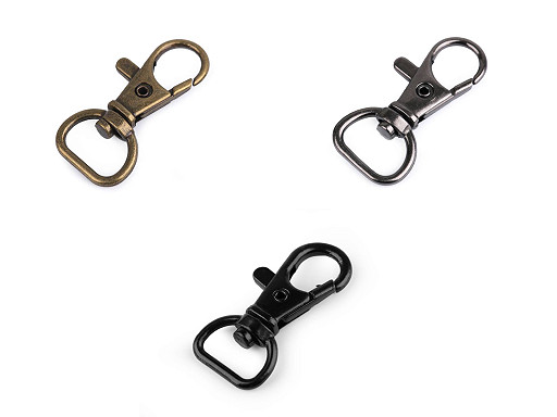 Mosquetón giratorio metálico, compatible con correas de 12 mm