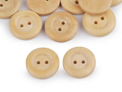Botones de madera tamaño 20