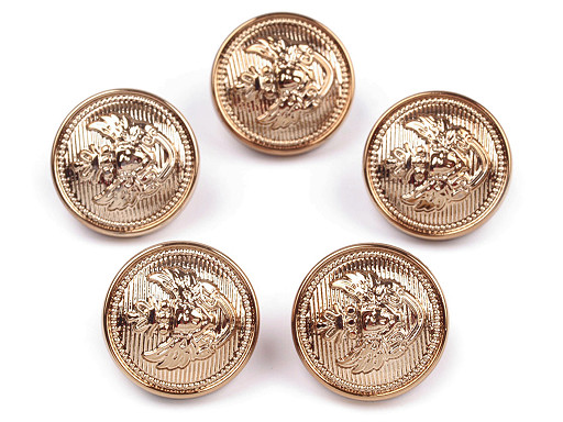 Bouton en plastique décoré, tailles 26