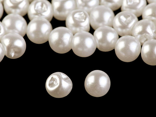 Sew-on Faux Pearl Bead / Button Ø6 mm 