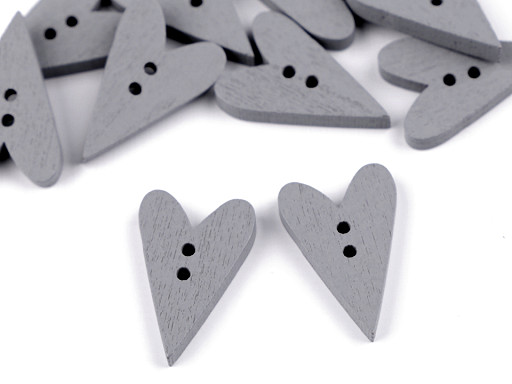 Drevený dekoračný gombík srdce