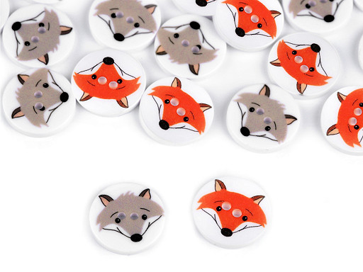 Children's Button size 24' Fox