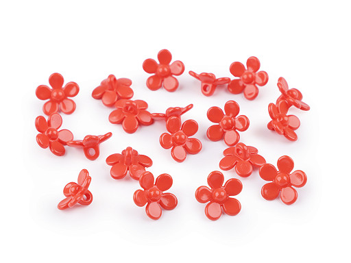 Plastic beads / buttons flower Ø15 mm