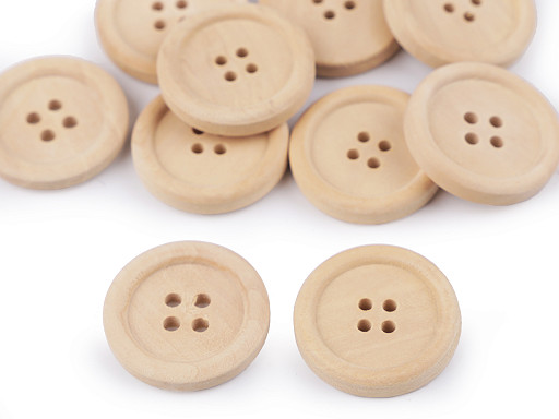 Wooden button 4-holes 40'