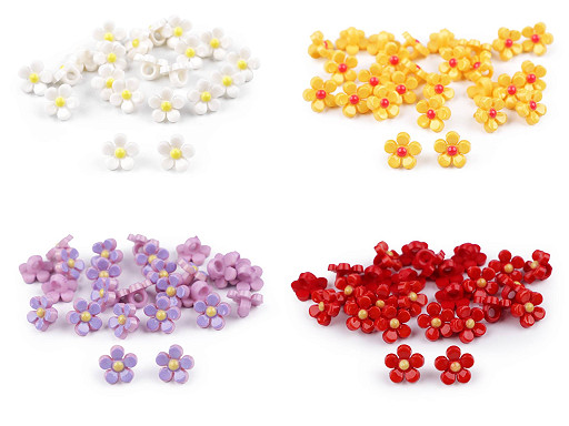 Nasturi din plastic / margele flori Ø11 mm