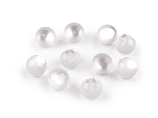 Bottone da cucire, con perla / occhio di gatto, dimensioni: Ø 11 mm