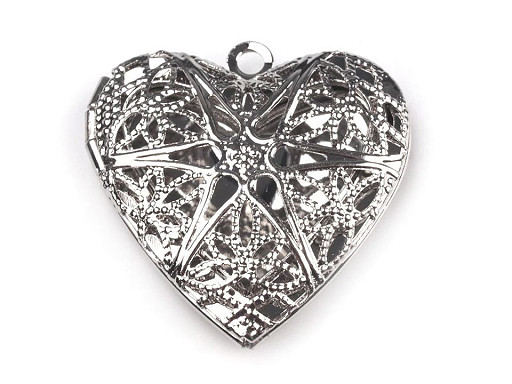 Filigree Locket Heart 26x26 mm