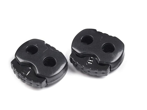 Small 2-hole Cord Lock Stopper Toggles 15x15 mm