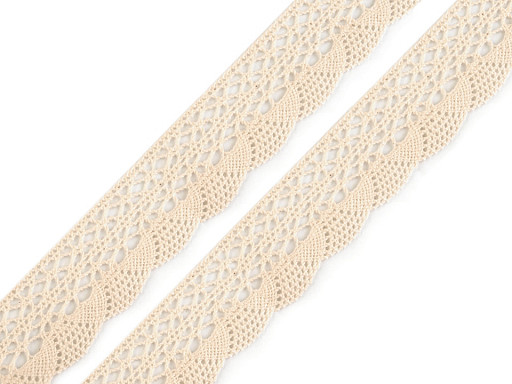 Bobine de liseré de dentelle en coton, largeur, 32 mm