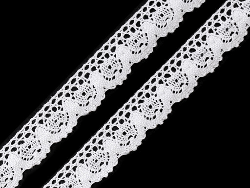 Bobine de liseré de dentelle en coton, largeur 25 mm