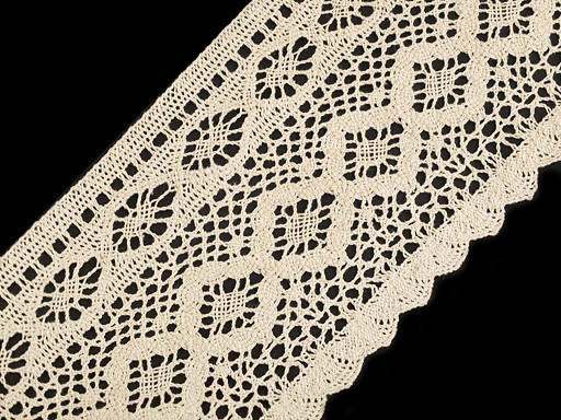 Klöppelspitze aus Baumwolle Breite 12,5 cm