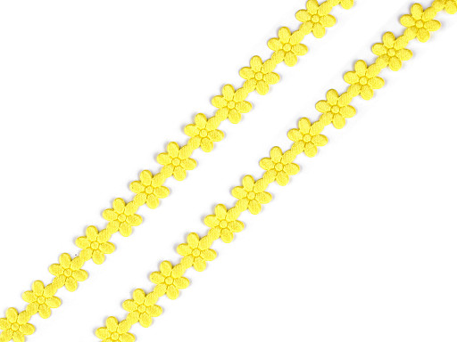 Daisy Flower Satin Applique Trimming width 10mm 
