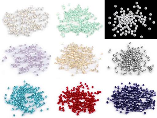 Plastov� voskov� kor�lky / perly Glance &Oslash;4 mm