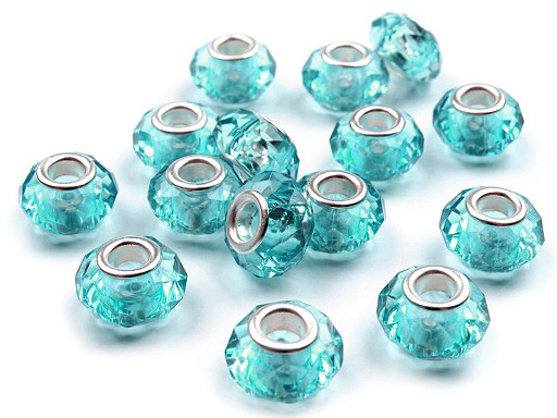 Abalorios de plástico metálico 14,5x9 mm