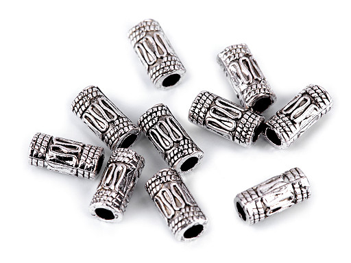 Estremità del cordino in metallo / Perline decorative su cordoncino, dimensioni: Ø 2 mm 