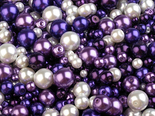 Sklenené voskové perly mix veĺkostí a farieb Ø4-12 mm