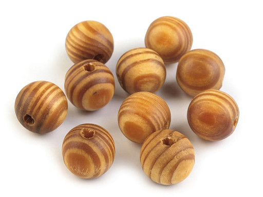 Perles rondes en bois, Ø 16 mm 