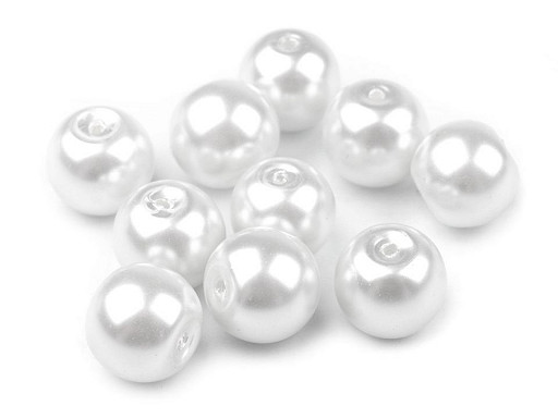 Perle sticlă lucioase, Ø10 mm