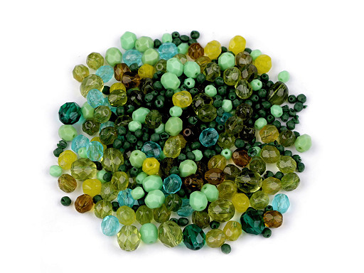 Fire polished Mixed Rumsh Glass Beads 2nd Quality