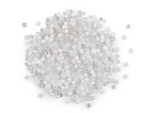 Mărgele sticlă fațetate, mix, calitatea a 2-a