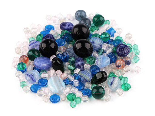 Mixed Glass Beads, 2nd quality
