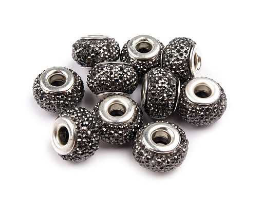 Plastične metalizirane perle u obliku privjeska 9 x 14 mm