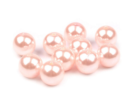 Plastic Imitation Pearl Beads Glance Ø12 mm
