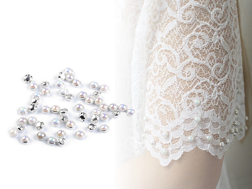 Perlen zum Aufnähen Dekorieren von Hochzeits- und Abendkleidern Ø6 mm