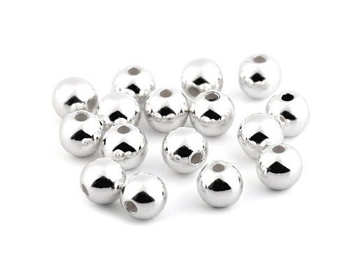 Műanyag teklagyöngyök / Glance Metalic gyöngyök Ø8 mm