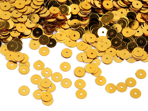 Lentejuelas planas sueltas Ø6 mm, con efecto metalizado