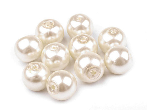 Szklane woskowane perły Ø8 mm