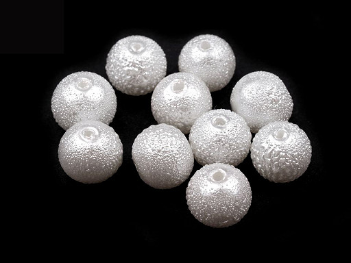 Szklane woskowane perły żebrowane Ø8 mm