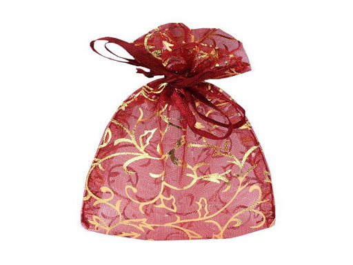 Săculeț organza cu lurex, 7x10 cm