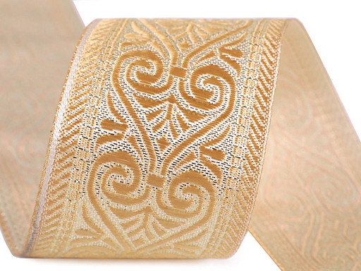 Panglică țesută tip Jacquard, lățime 50 mm