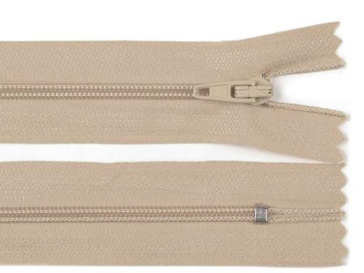 Cerniera in nylon, n. 3, lunghezza: 50 cm, con pinlock