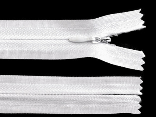 Chiusura lampo in nylon invisibile, larghezza: 3 mm, lunghezza: 50 cm