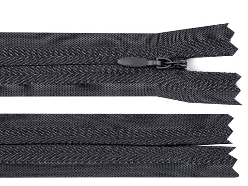 Invisible Nylon Zipper width 3 mm length 55 cm