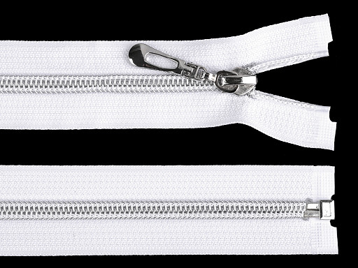Nylon Zipper with Silver Teeth No 7, length 50 cm