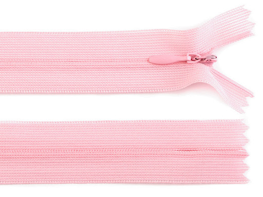 Chiusura lampo, invisibile, in nylon, numero 3, lunghezza: 40 cm, dederon