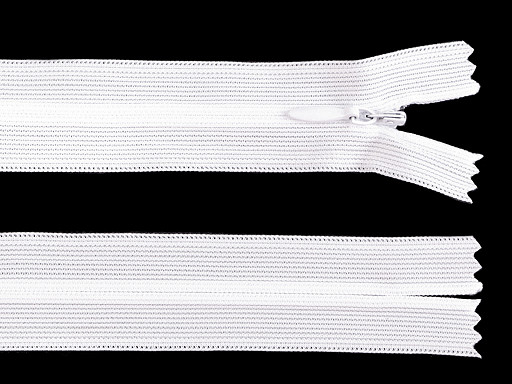 Fermeture Éclair invisible en nylon No 3, longueur 65 cm, Dederon