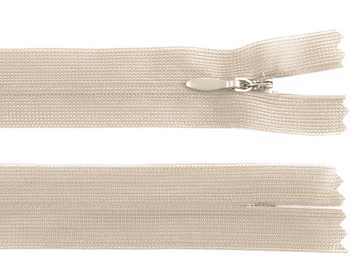 Invisible nylon zipper No 3, length 30 cm dederon