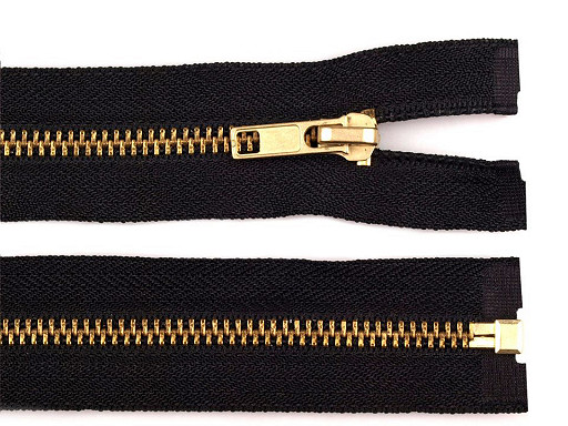 Metal / Brass Zipper width 6 mm length 70 cm 