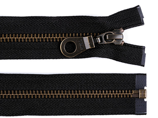 Μπρονζέ φερμουάρ YKK No. 5., μήκος 80 cm, για μπουφάν