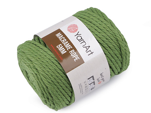 Baumwollstrickgarn Macrame Rope, Ø 5 mm, 500 g, entwirbar