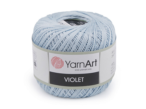 Fir de croșetat din bumbac Violet, 50 g