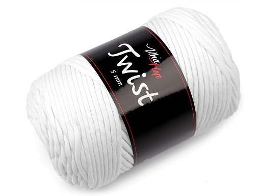 Pelote de laine en coton Twist macramé, 500 g, peignée