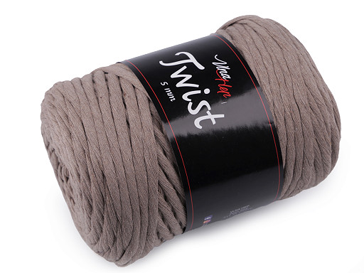 Bavlnená pletacia priadza Twist macrame 500 g rozčesávacia